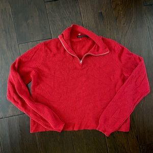 Brandy Melville Red Quarter Zip